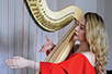 Harpist Emilija Đorđević (Photo: Milena Smilјanić, ”Artis centar”)